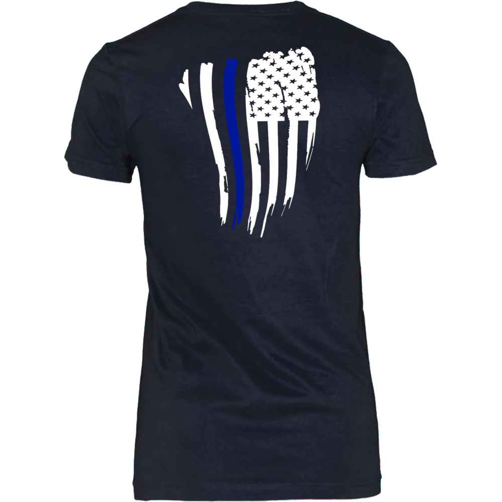 Thin Blue Line American Flag Shirt - Image 12