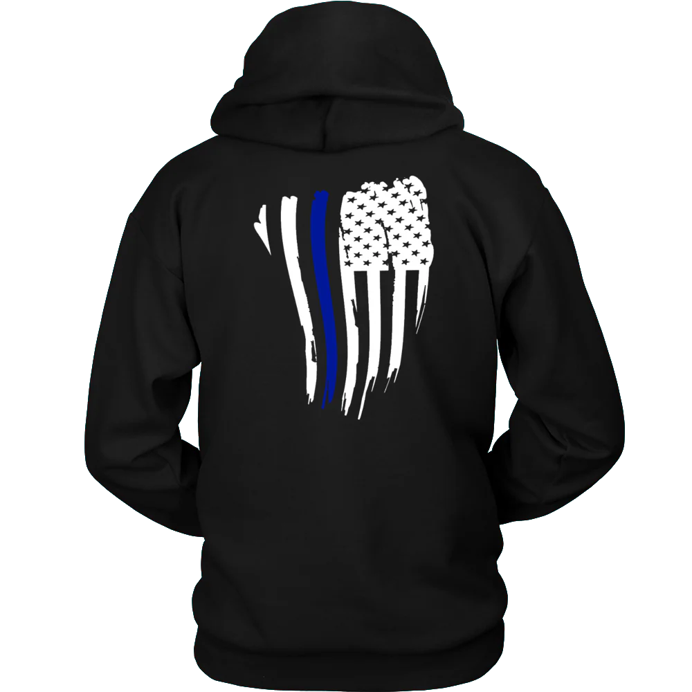 Thin Blue Line American Flag Shirt - Image 7