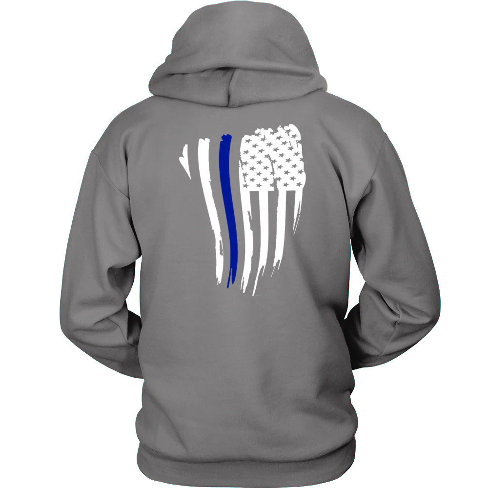 Thin Blue Line American Flag Shirt - Image 9