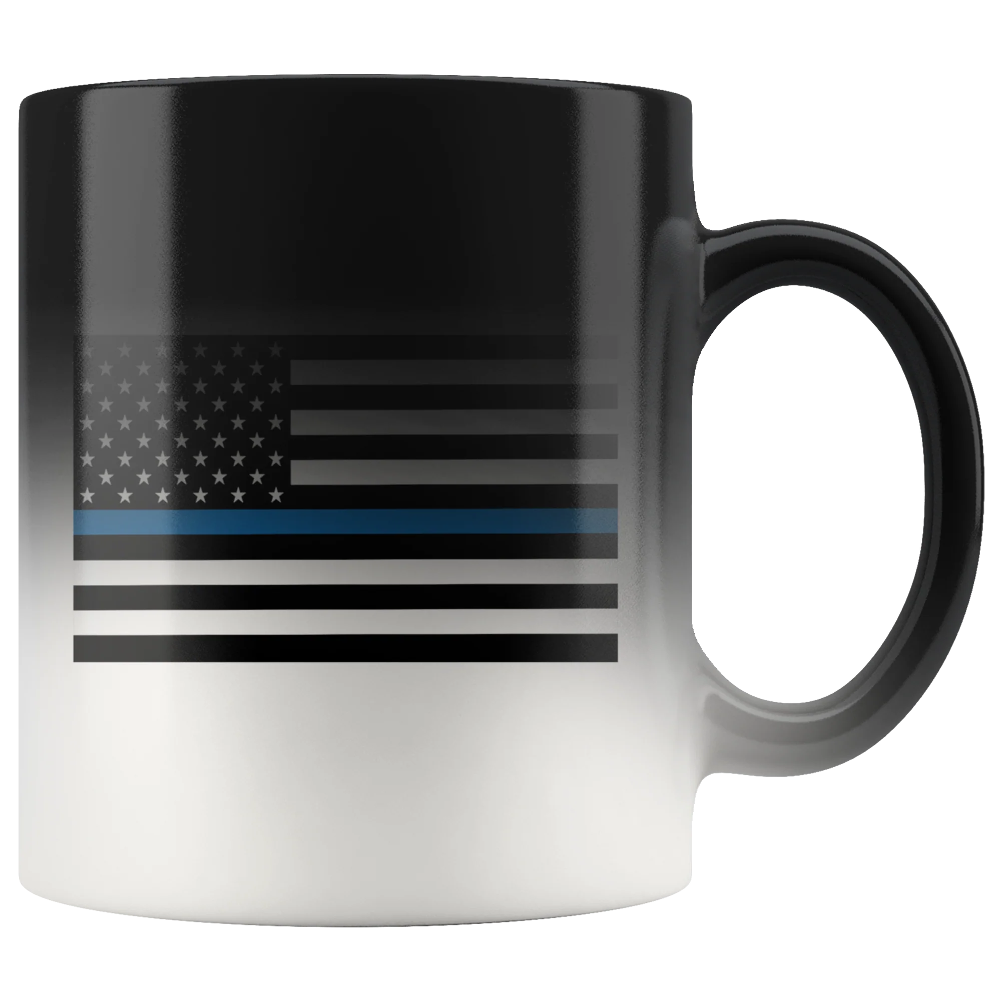 Thin Blue Line American Flag Color Changing Mug - Image 2