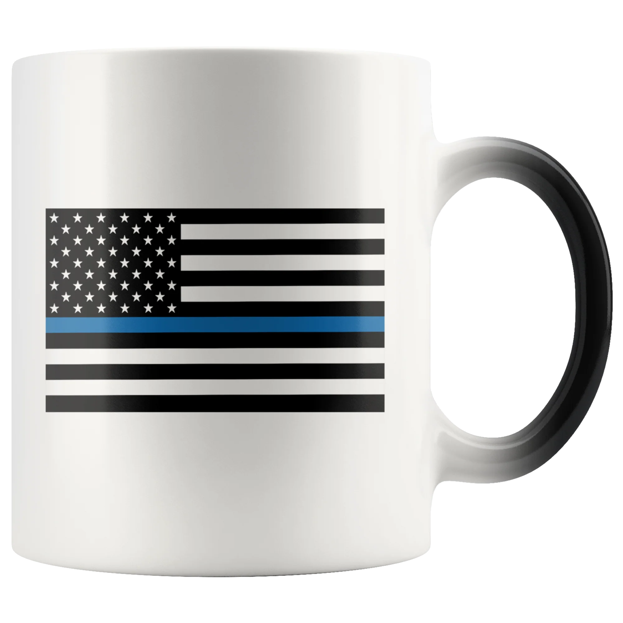 Thin Blue Line American Flag Color Changing Mug - Image 3