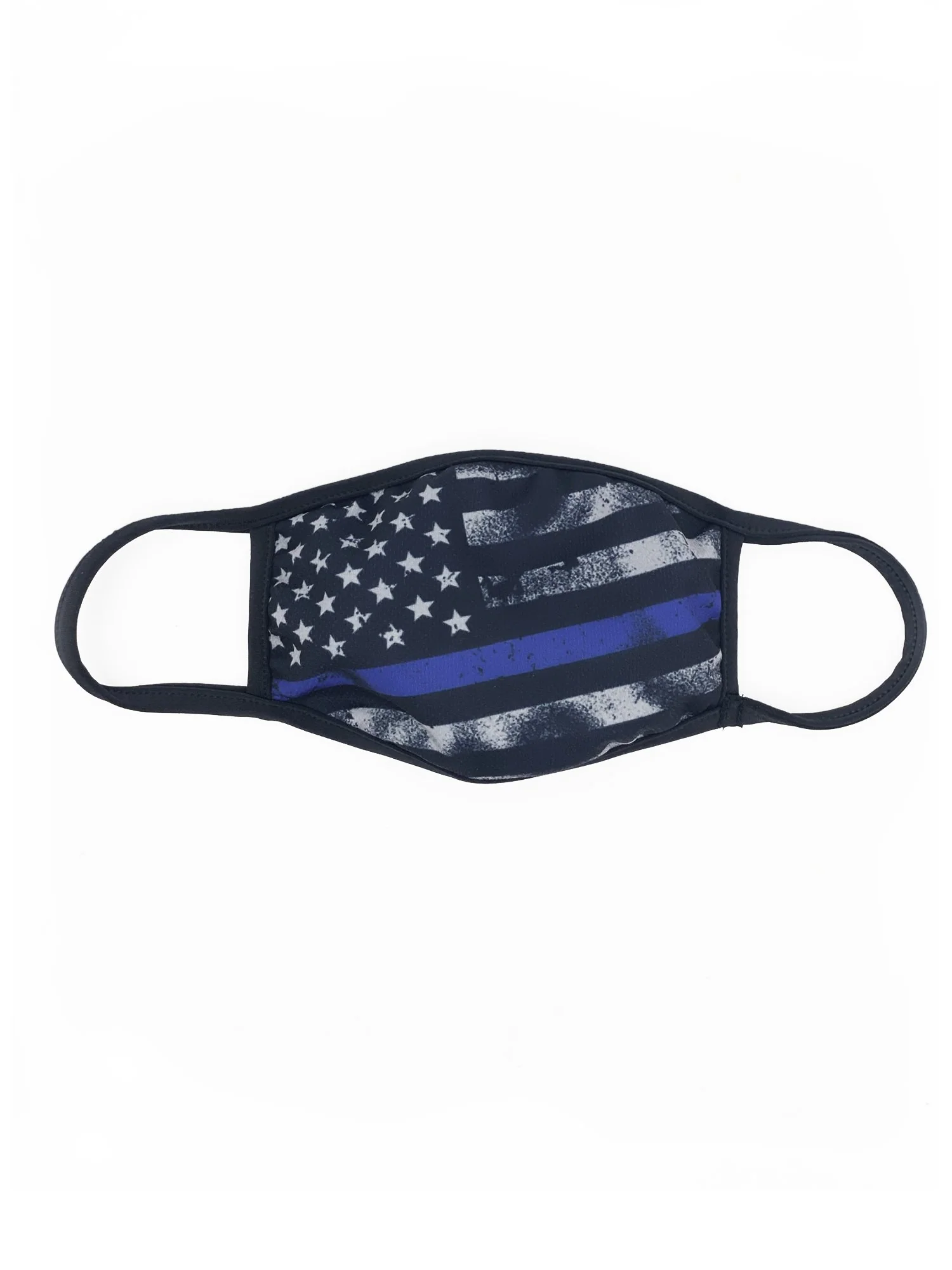 Thin Blue Line American Flag Mask with Filter Pocket - Image 3