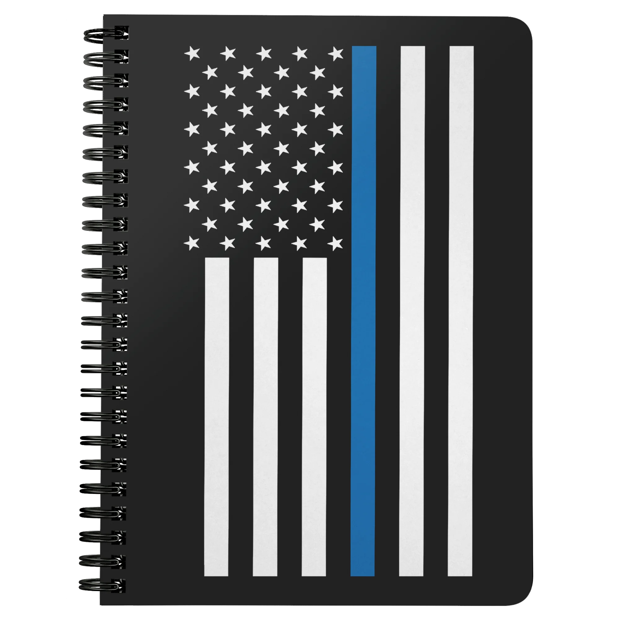 Thin Blue Line American Flag Spiralbound Notebook Journal