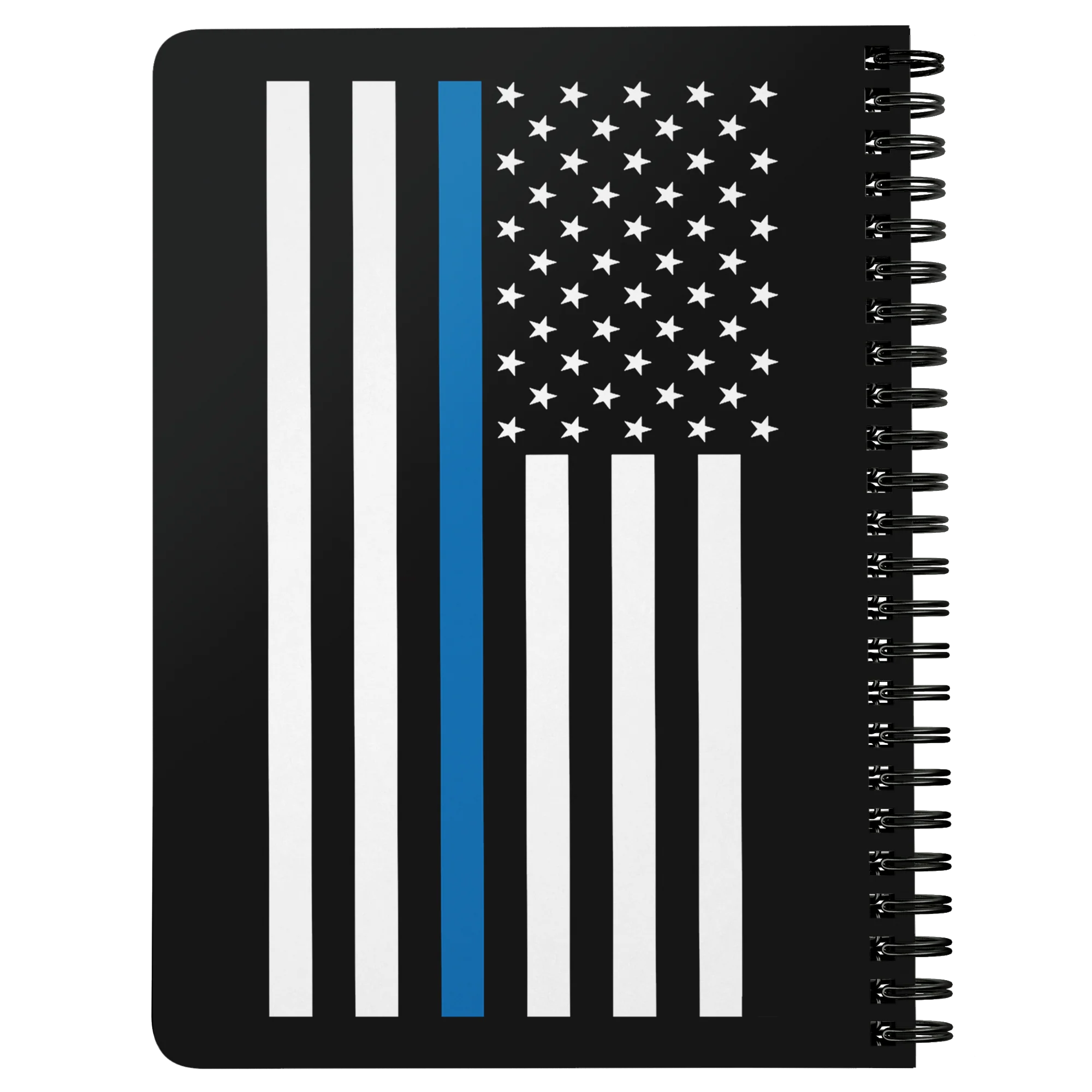 Thin Blue Line American Flag Spiralbound Notebook Journal - Image 2