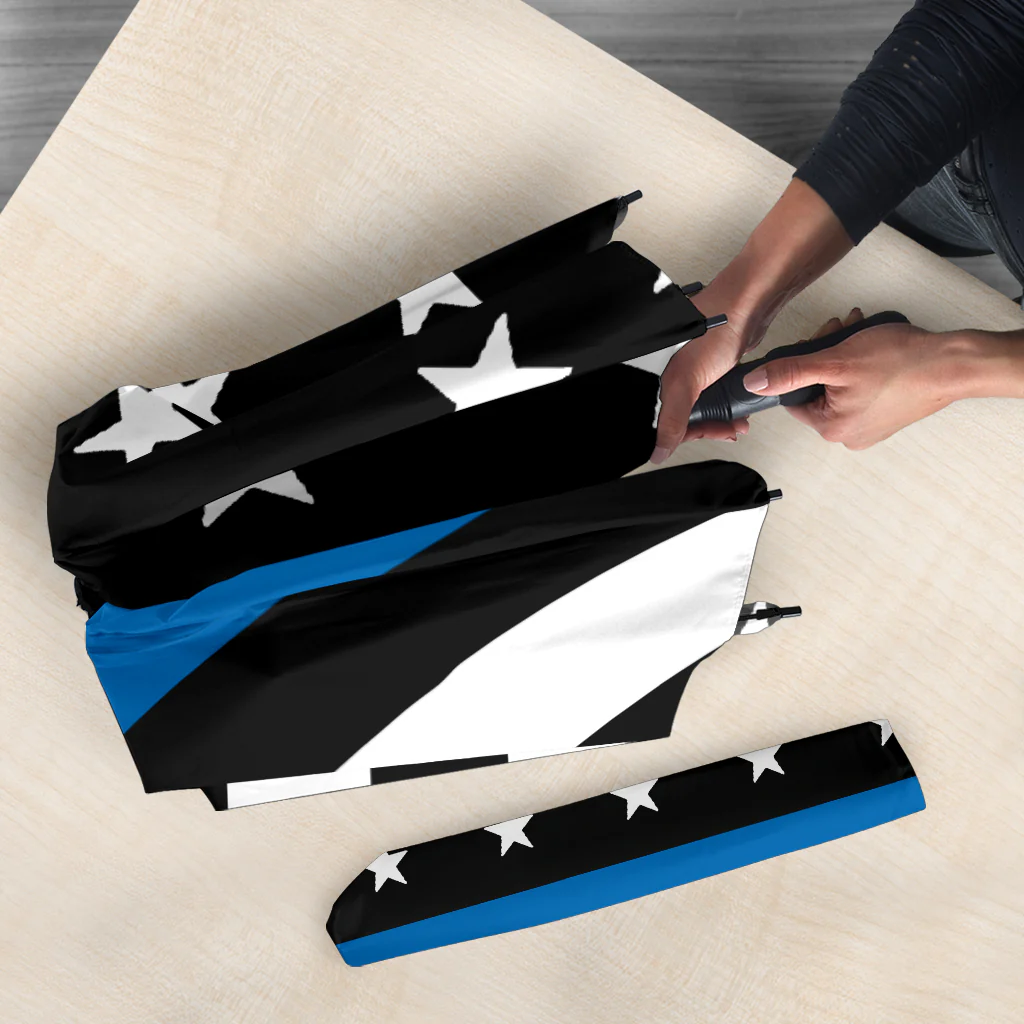 Thin Blue Line American Flag Umbrella - Image 6