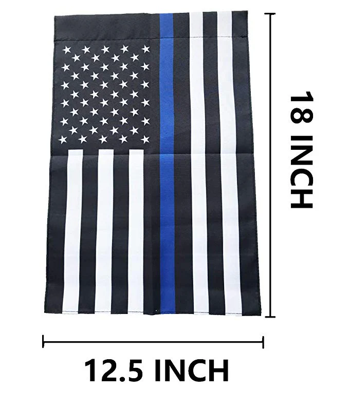 Thin Blue Line American Garden Flag 12.5 x 18 inches with or without Garden Pole - Image 3