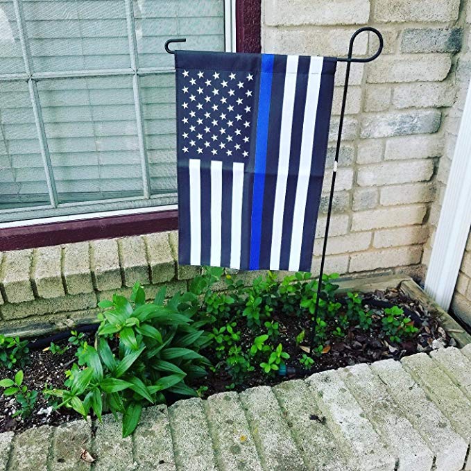 Thin Blue Line American Garden Flag 12.5 x 18 inches with or without Garden Pole - Image 6