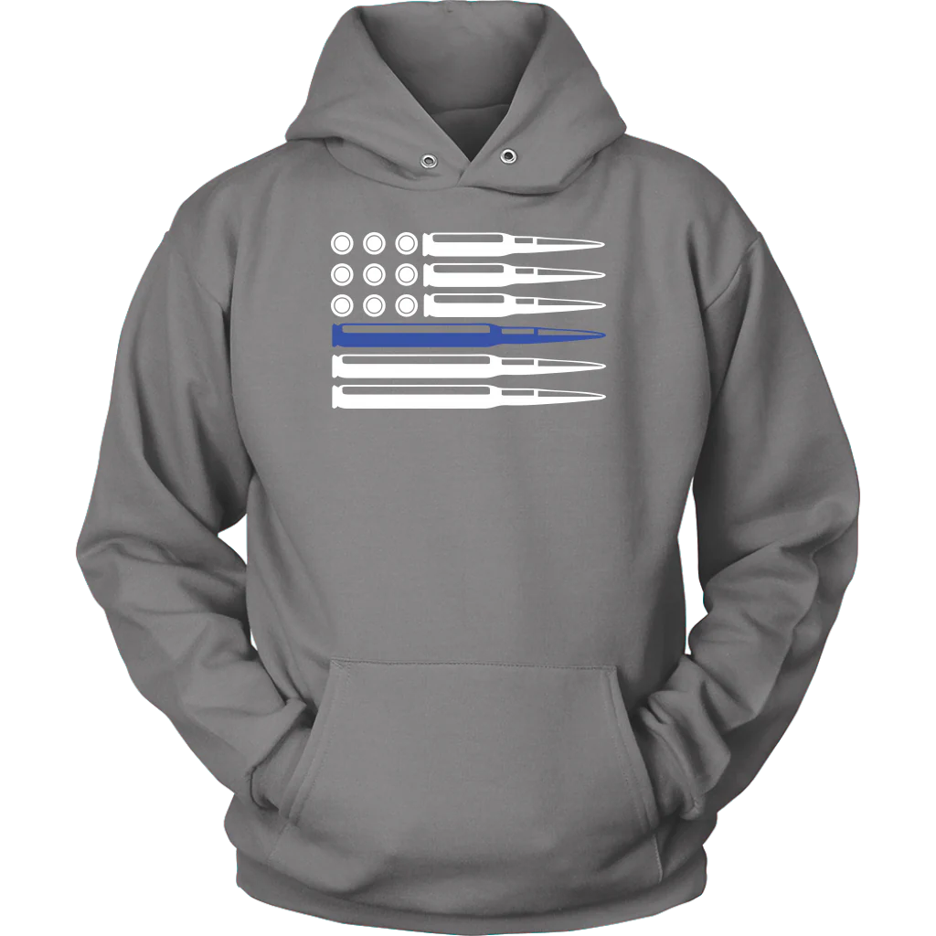 Thin Blue Line Ammo and Bullets Shirts and Hoodies - Image 10