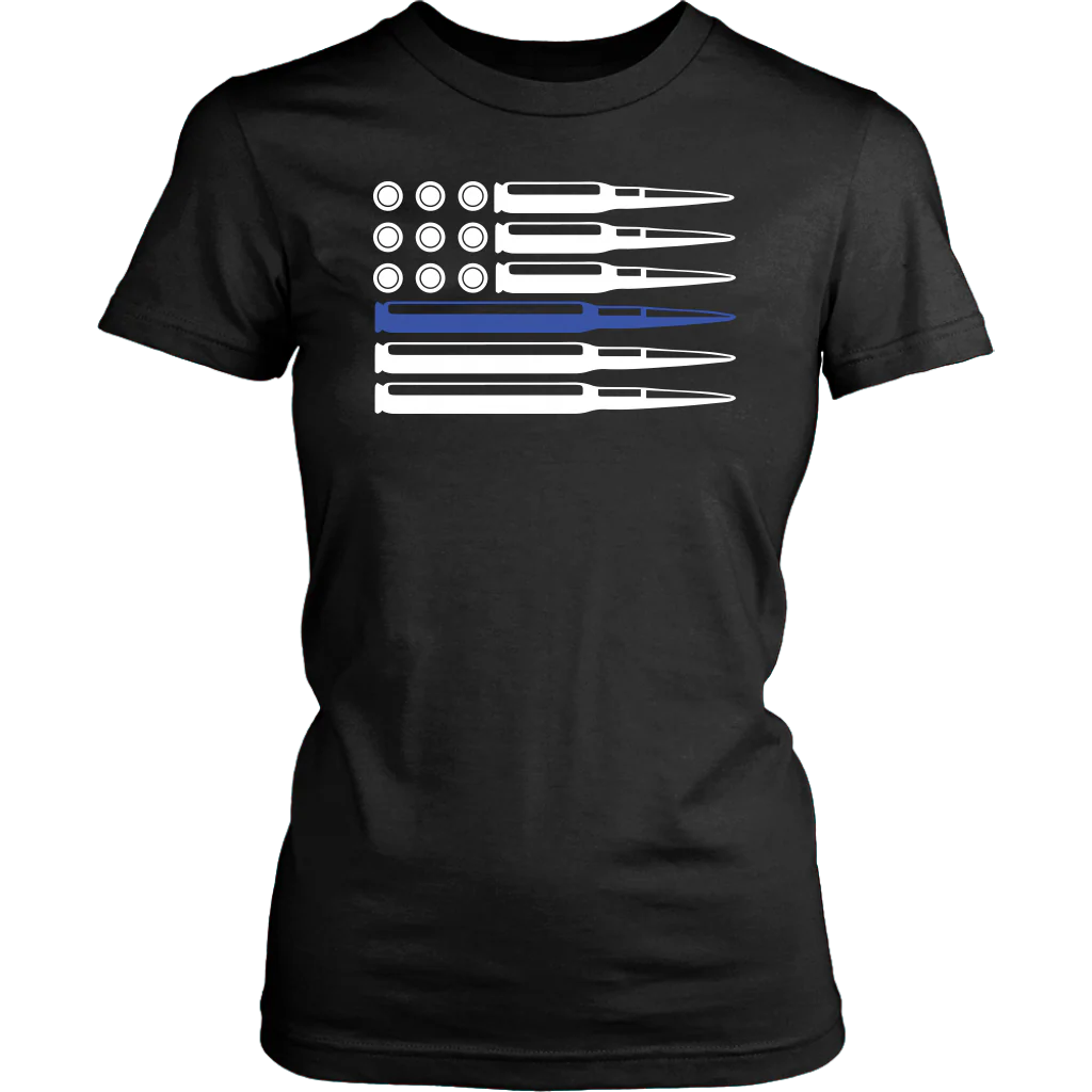 Thin Blue Line Ammo and Bullets Shirts and Hoodies - Image 11
