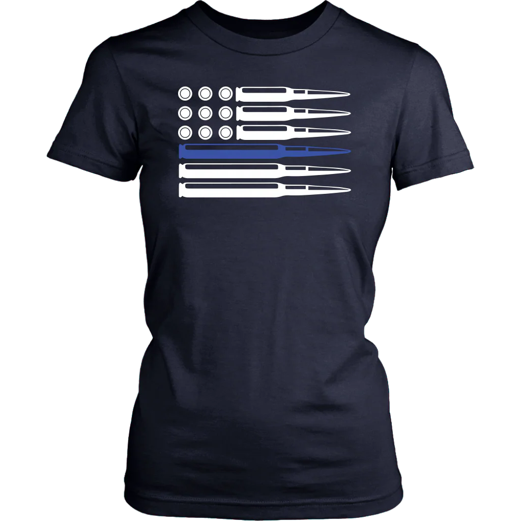 Thin Blue Line Ammo and Bullets Shirts and Hoodies - Image 13