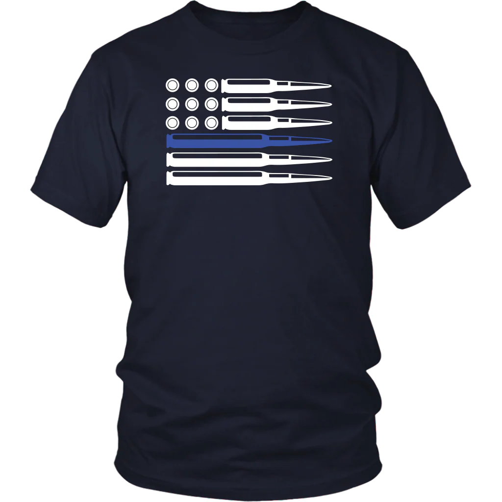 Thin Blue Line Ammo and Bullets Shirts and Hoodies - Image 2
