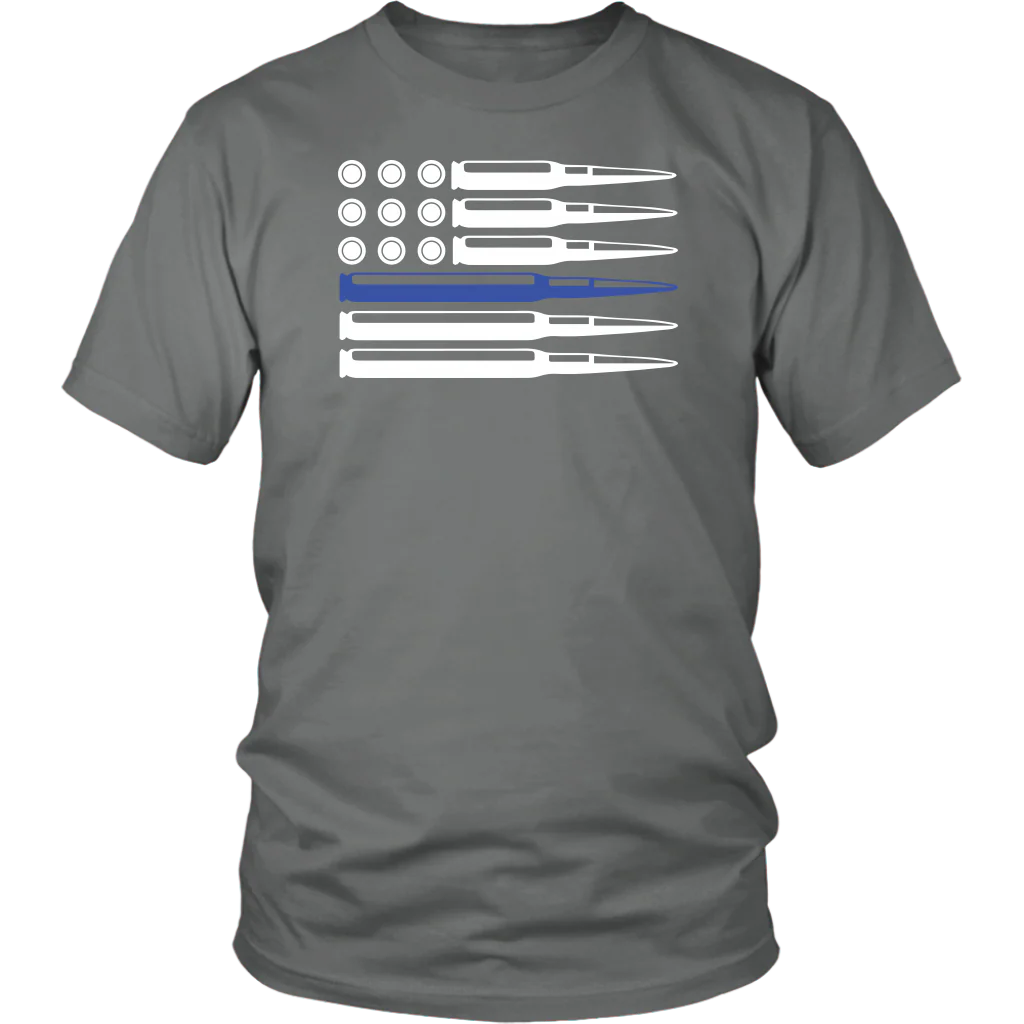 Thin Blue Line Ammo and Bullets Shirts and Hoodies - Image 4