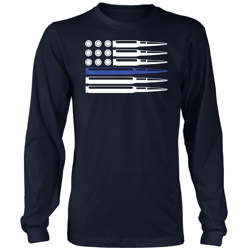 Thin Blue Line Ammo and Bullets Shirts and Hoodies - Image 5