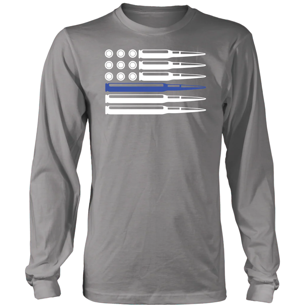 Thin Blue Line Ammo and Bullets Shirts and Hoodies - Image 7