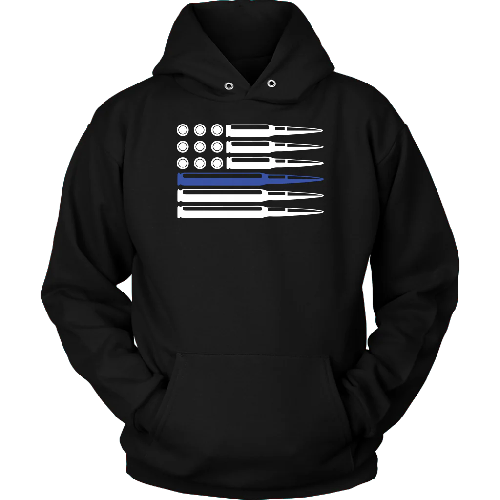 Thin Blue Line Ammo and Bullets Shirts and Hoodies - Image 8