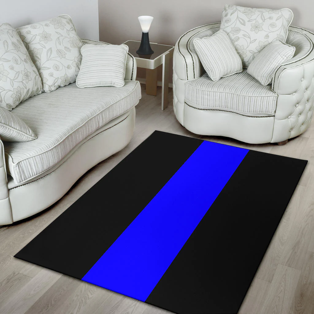 Thin Blue Line Area Rug - Image 4