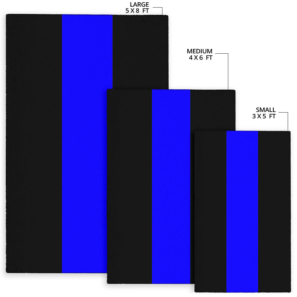 Thin Blue Line Area Rug - Image 8