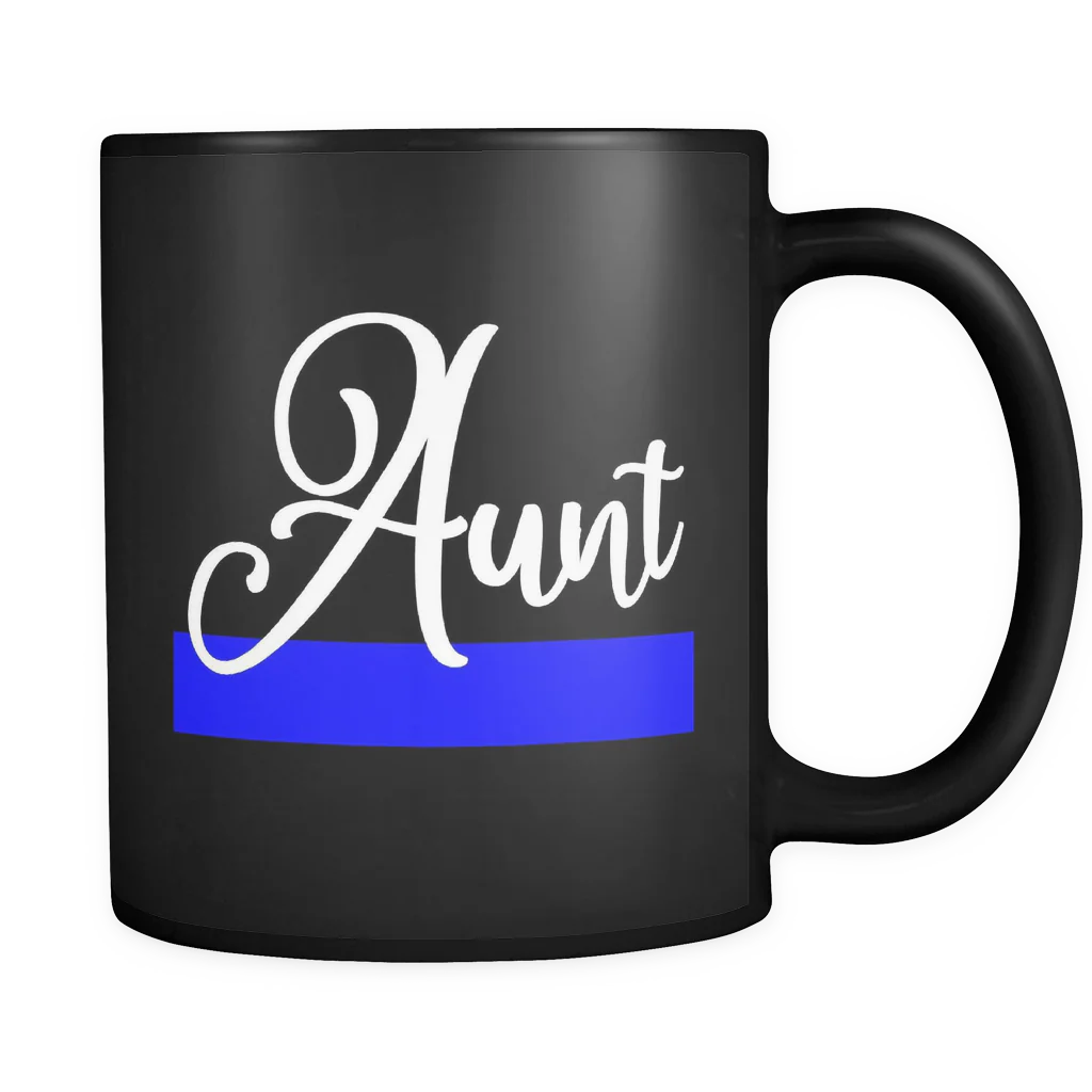 Thin Blue Line Aunt Mug - Image 2