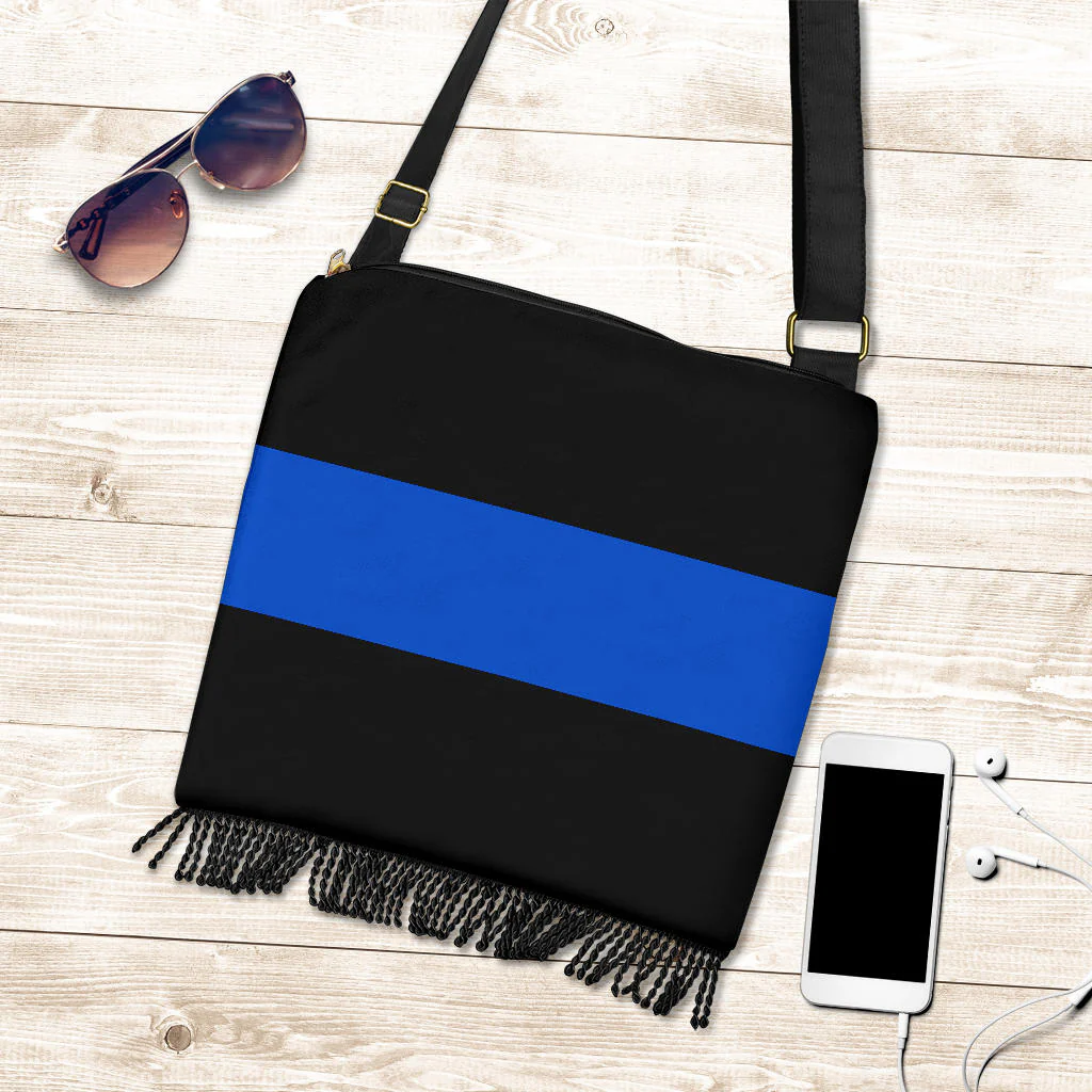 Thin Blue Line Boho HandBag - Image 3
