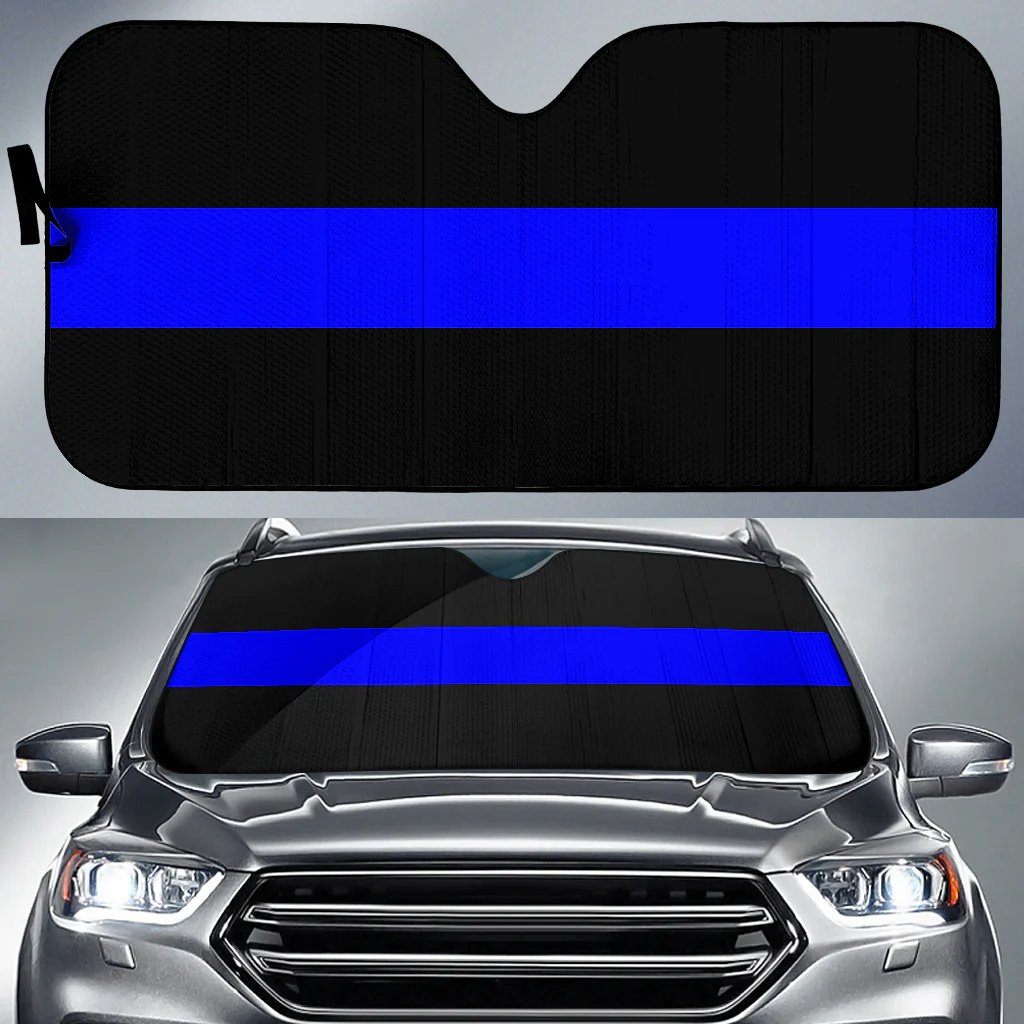 Thin Blue Line Vehicle Car Shade