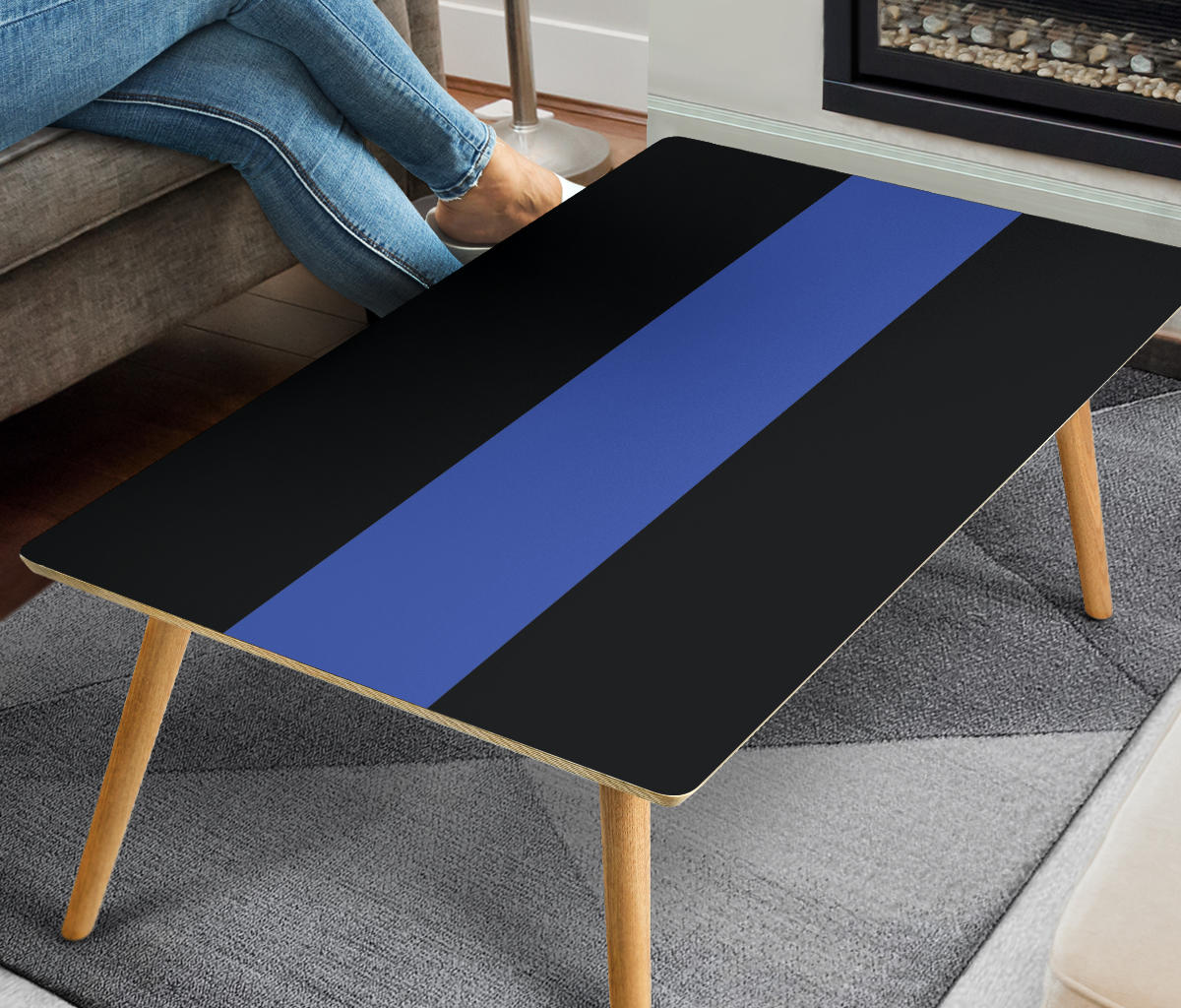 Thin Blue Line Coffee Table - Image 2