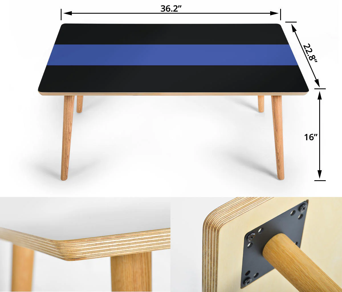 Thin Blue Line Coffee Table - Image 5