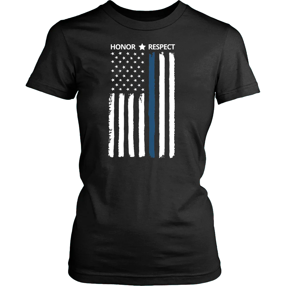 Thin Blue Line Flag Honor Respect Shirts and Hoodies - Image 10