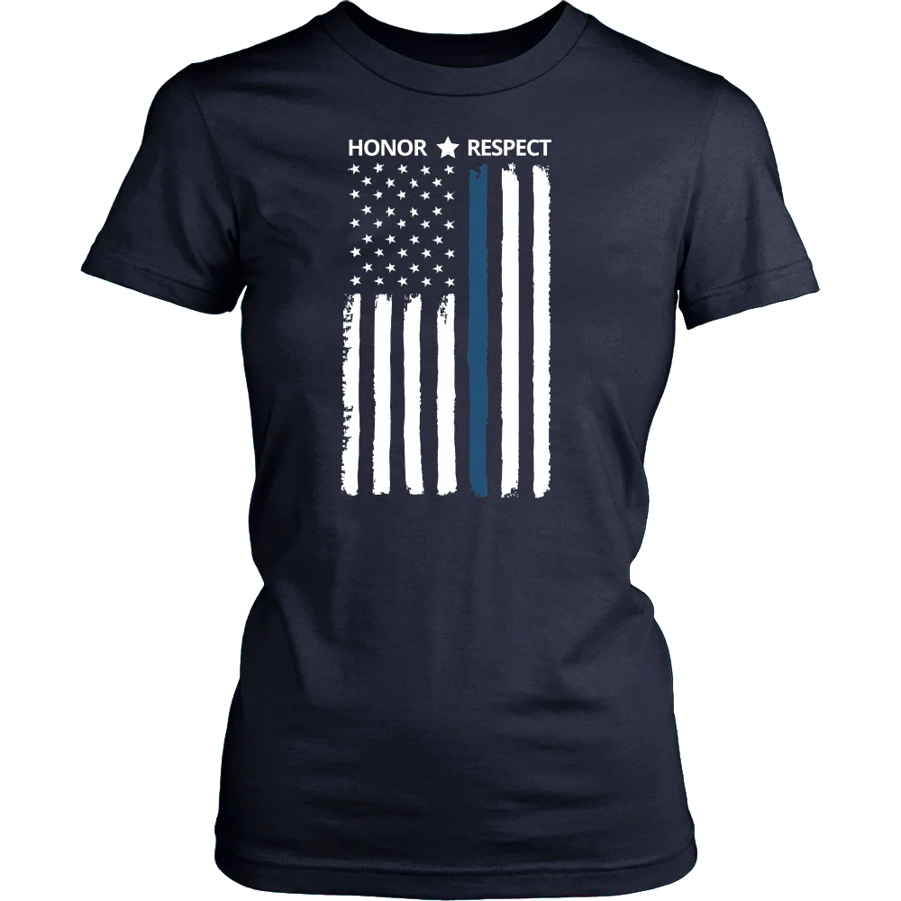 Thin Blue Line Flag Honor Respect Shirts and Hoodies - Image 12