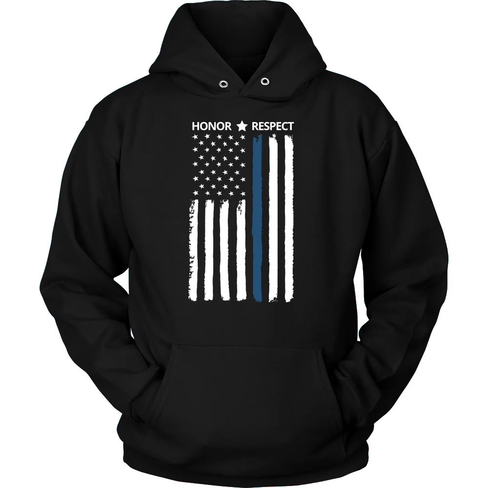 Thin Blue Line Flag Honor Respect Shirts and Hoodies - Image 7