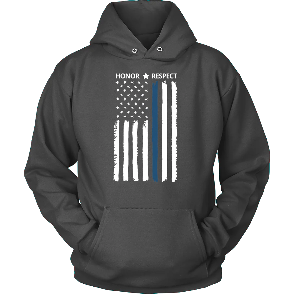 Thin Blue Line Flag Honor Respect Shirts and Hoodies - Image 8