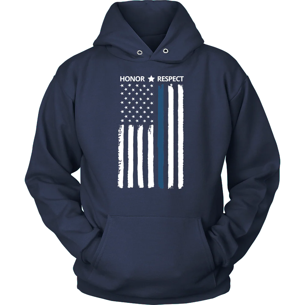 Thin Blue Line Flag Honor Respect Shirts and Hoodies - Image 9