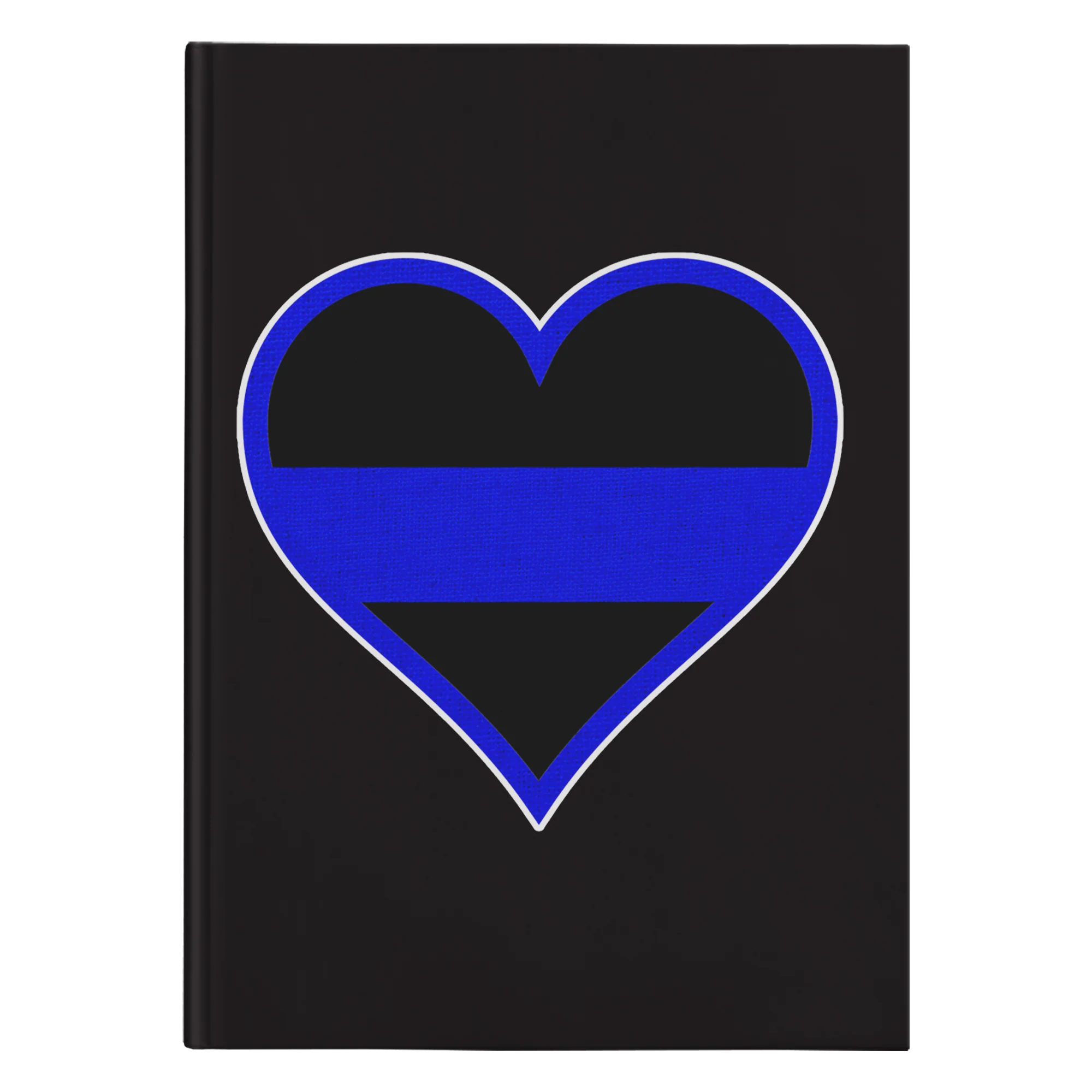 Thin Blue Line Heart Journal Notebook - Hardcover