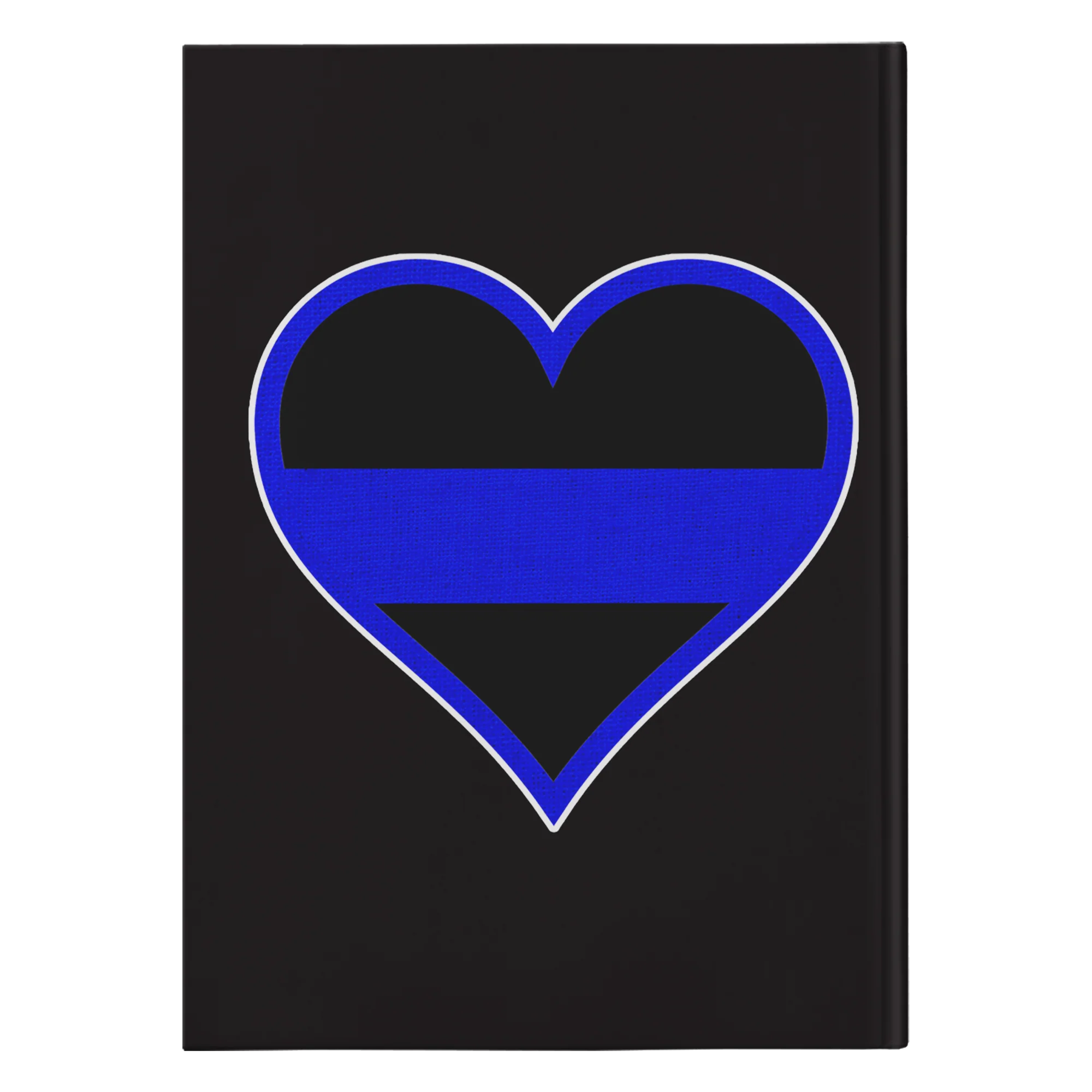 Thin Blue Line Heart Journal Notebook - Hardcover - Image 2