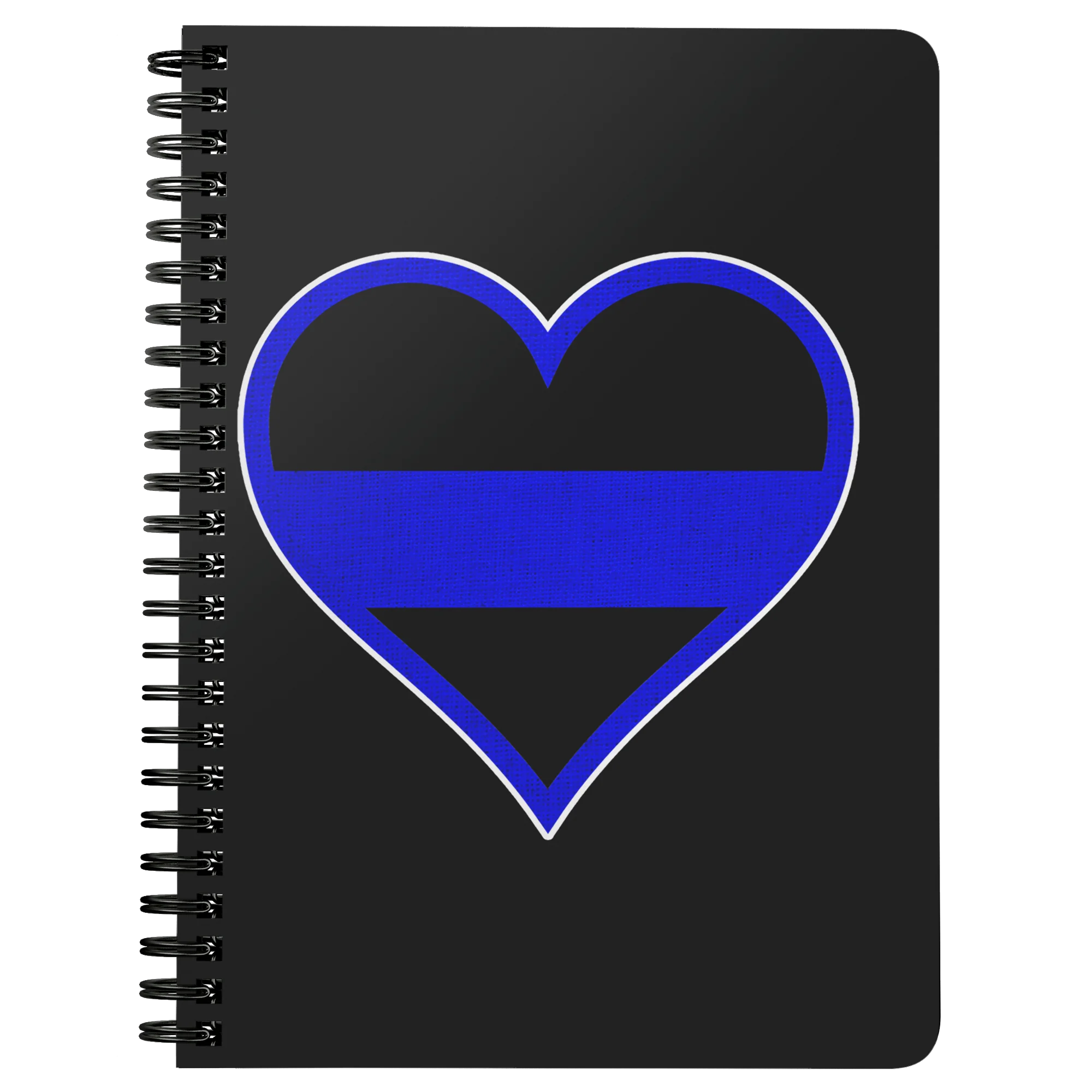 Thin Blue Line Heart Spiralbound Notebook Journal