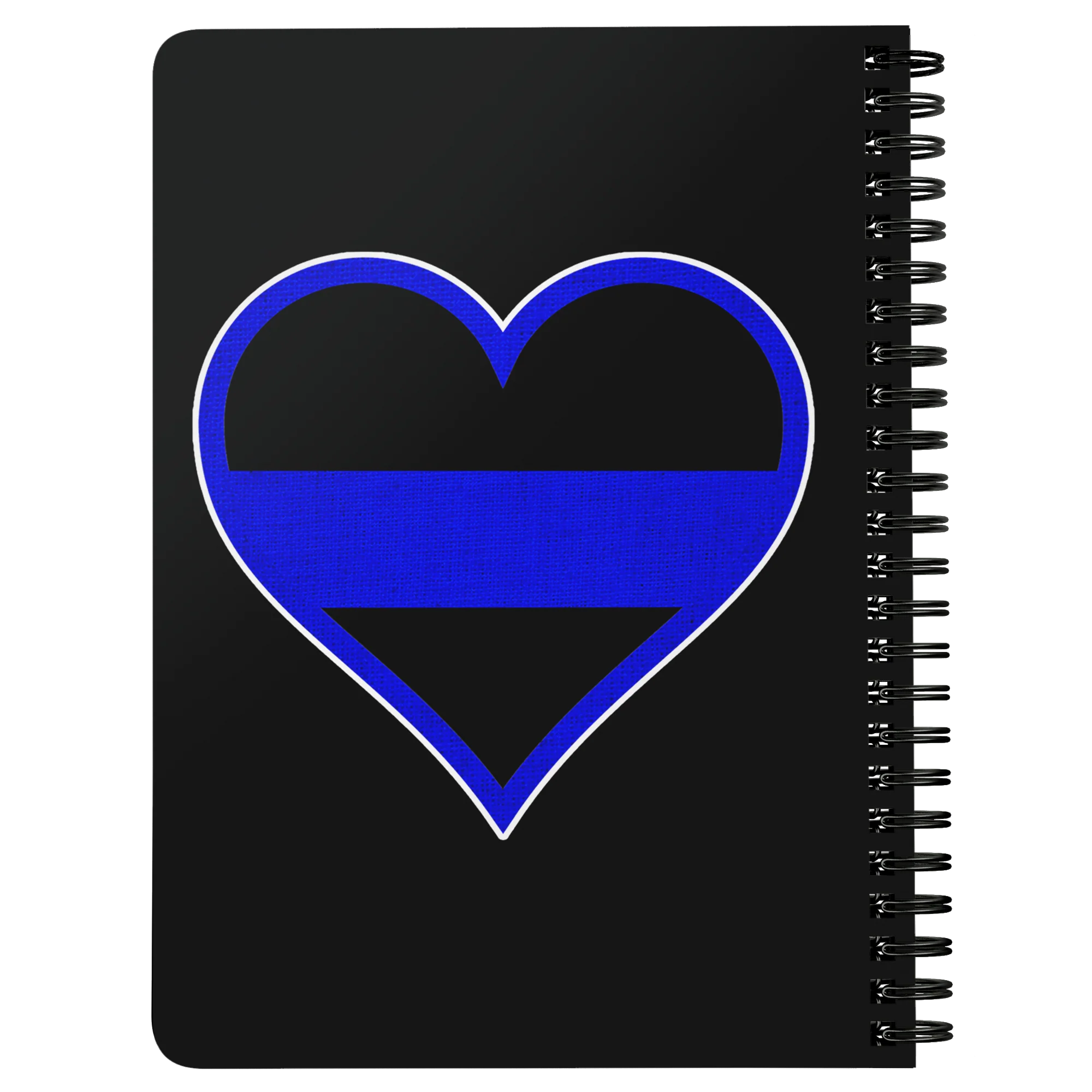 Thin Blue Line Heart Spiralbound Notebook Journal - Image 2