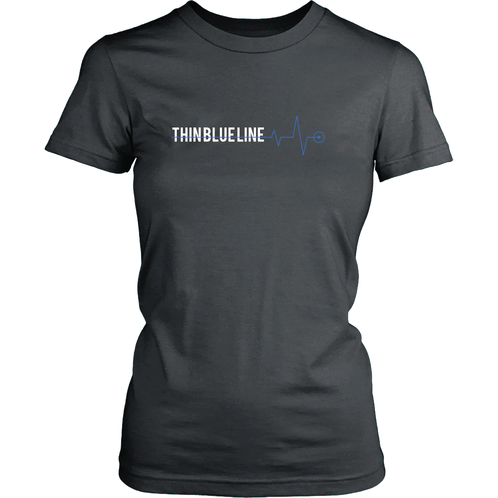 Thin Blue Line Heartbeat Shirts and Hoodies - Image 10