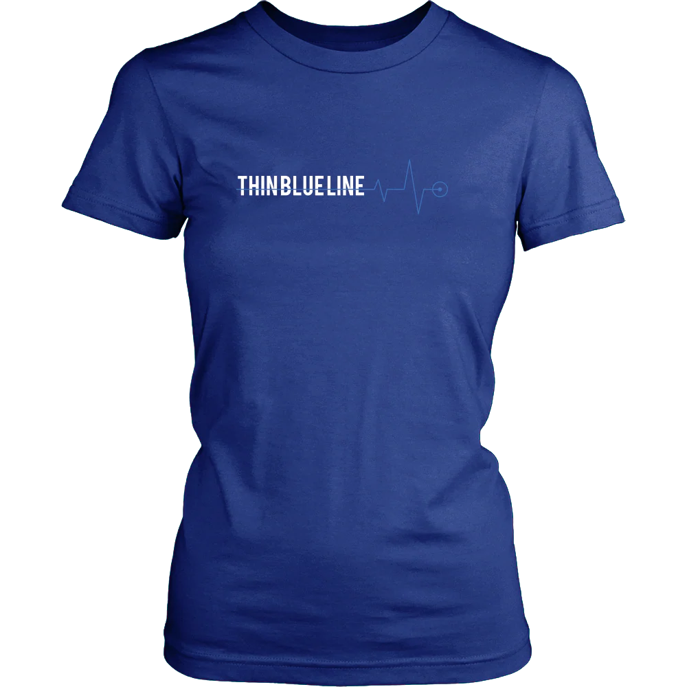 Thin Blue Line Heartbeat Shirts and Hoodies - Image 9