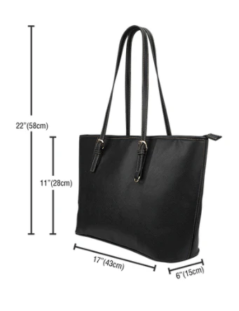 Thin Blue Line Large Leather Tote Bag - Image 2