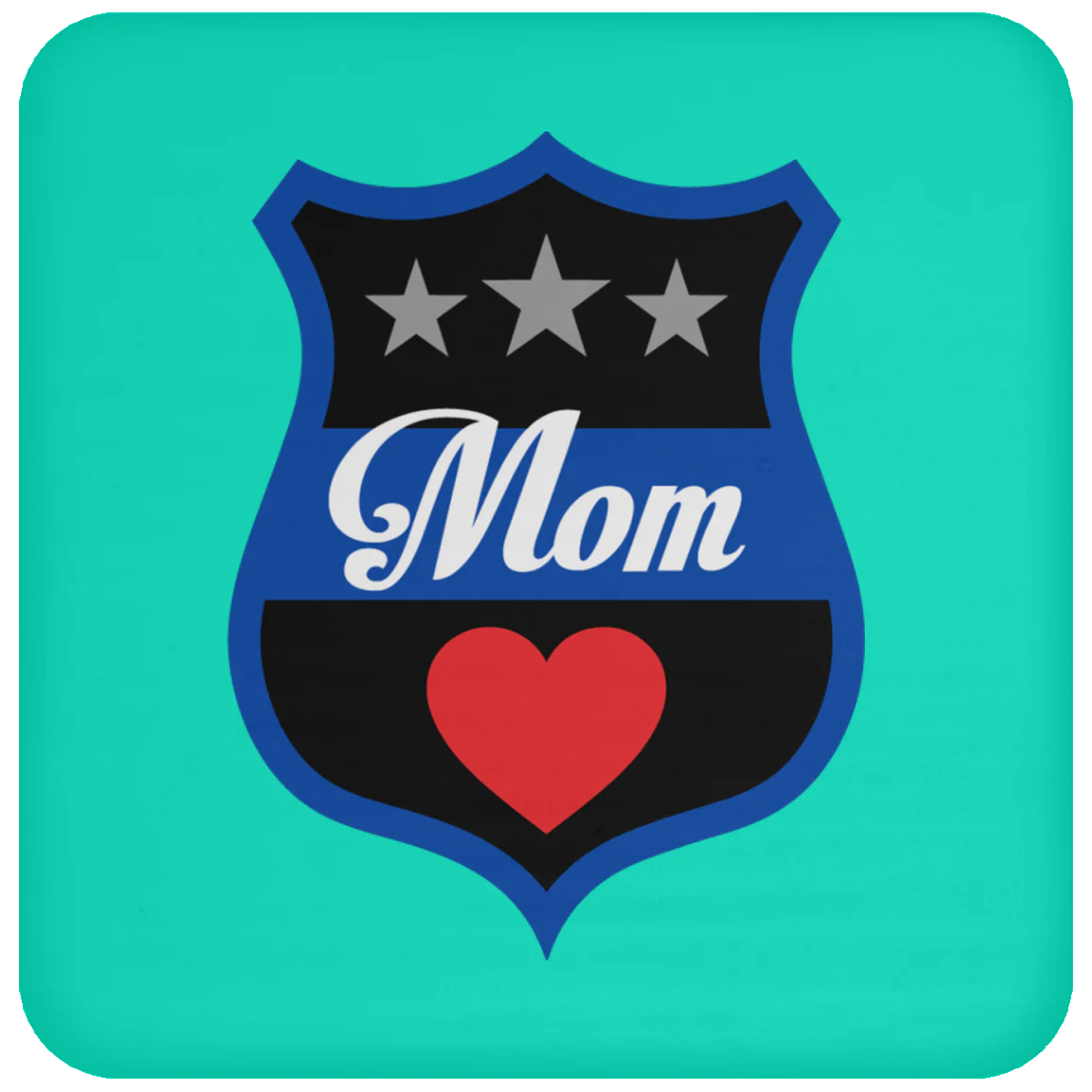 Thin Blue Line Mom Coaster - Image 18