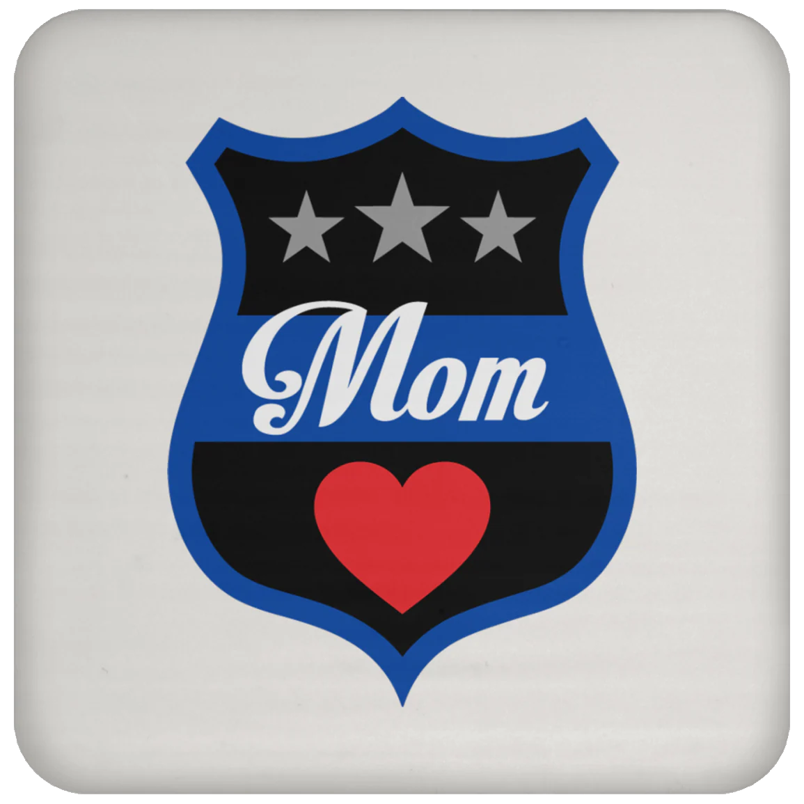 Thin Blue Line Mom Coaster - Image 2