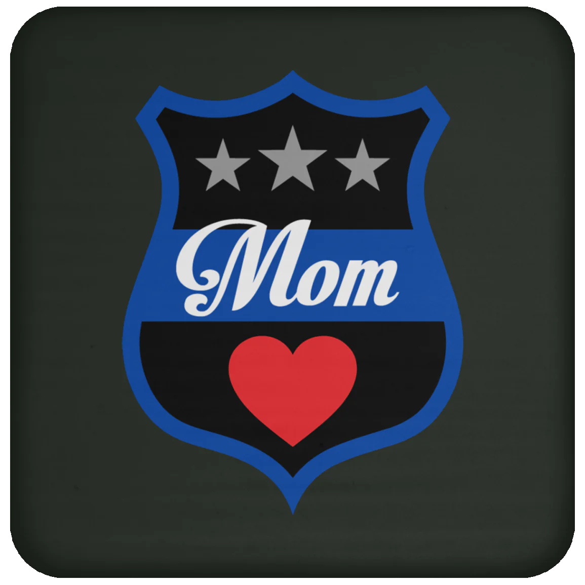 Thin Blue Line Mom Coaster - Image 3