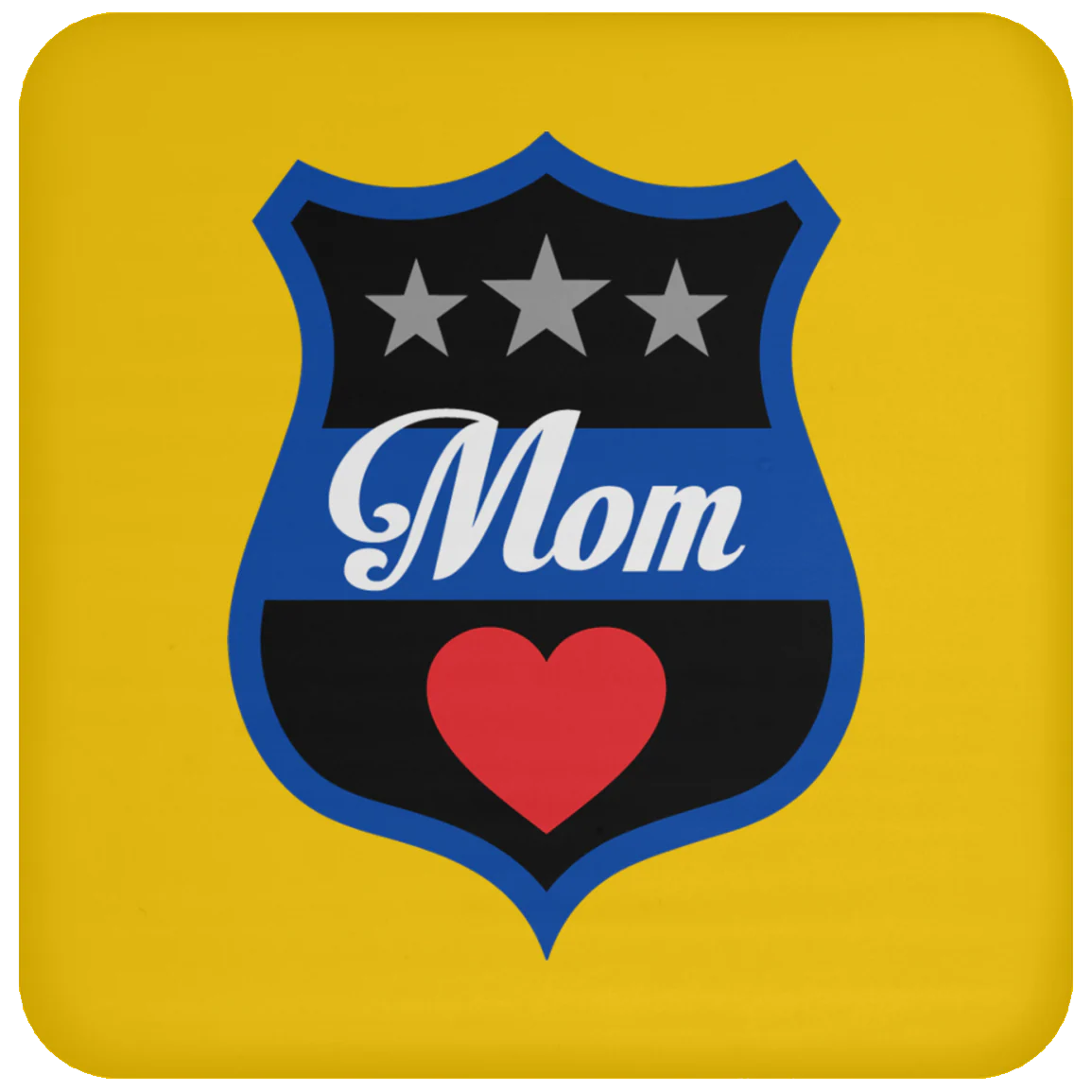 Thin Blue Line Mom Coaster - Image 4