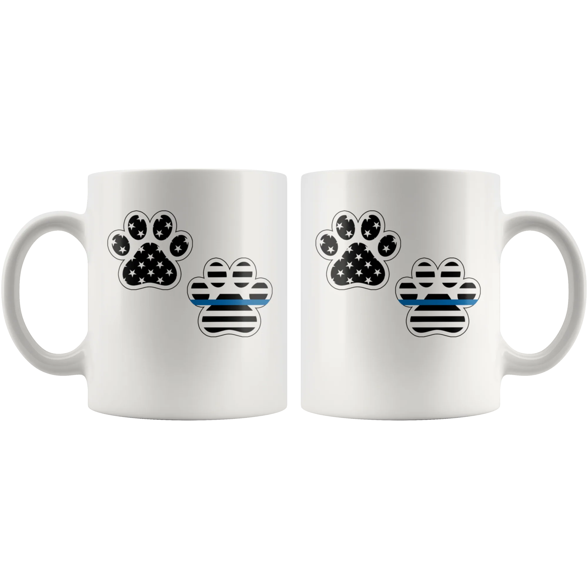 Patriot Paws Thin Blue Line Mug - White - Image 4