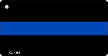 Thin Blue Line All-Metal Key Chain