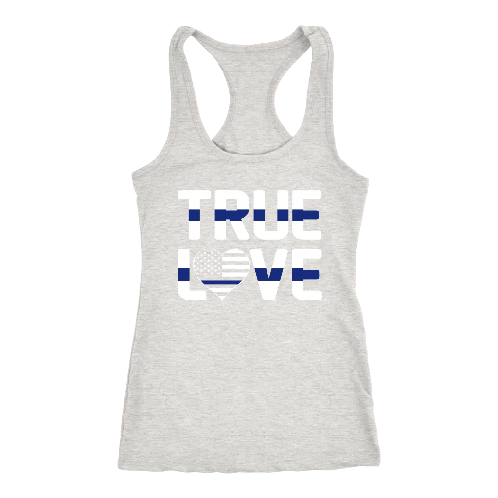 Women's Thin Blue Line Police True Love Tank Tops - Image 3