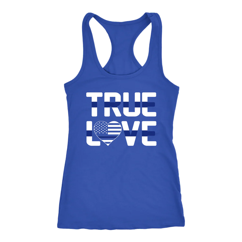Women's Thin Blue Line Police True Love Tank Tops - Image 5