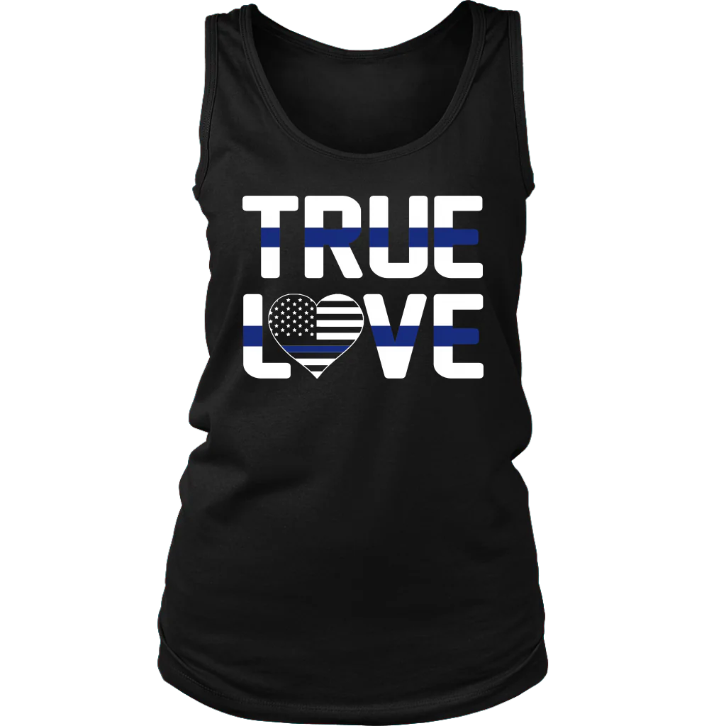 Women's Thin Blue Line Police True Love Tank Tops - Image 7