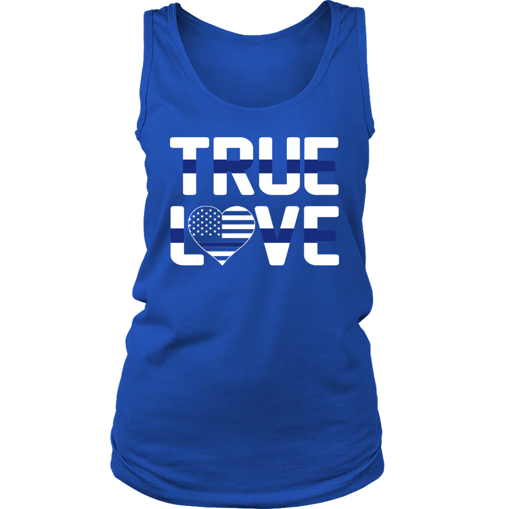 Women's Thin Blue Line Police True Love Tank Tops - Image 8
