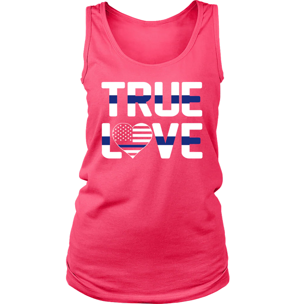 Women's Thin Blue Line Police True Love Tank Tops - Image 9
