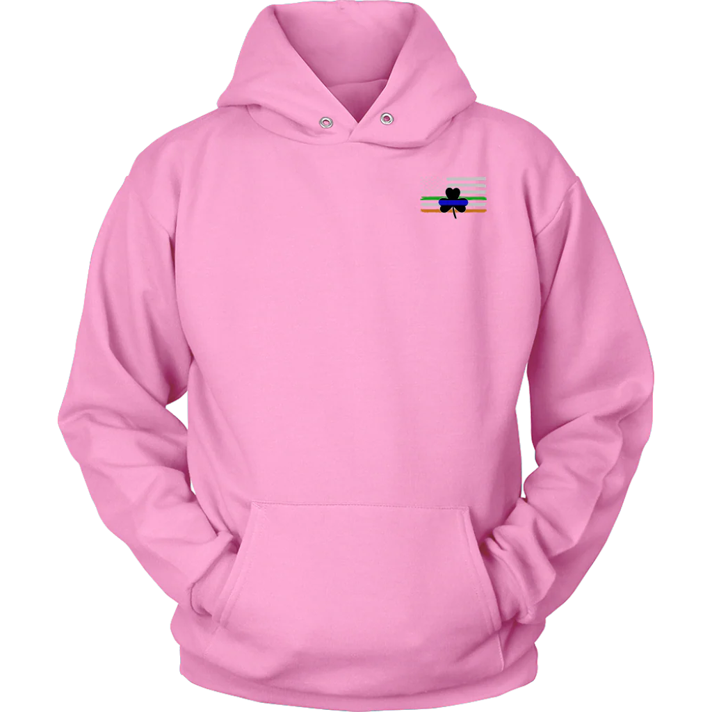 Thin Blue Line Shamrock Distress Irish Flag Shirts & Hoodies - Image 21